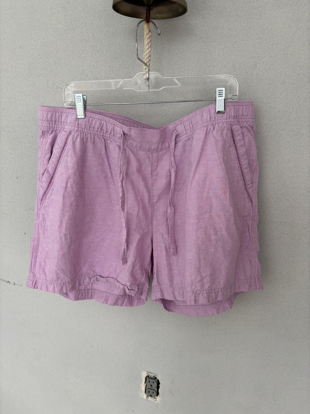Lilac Eddie Bauer Linen/Cotton Shorts Soft Girl Coquette Coastal Beach
